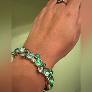 Elegant Green Gemstone Bracelet